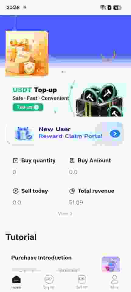 KivoPay app home screen screenshot